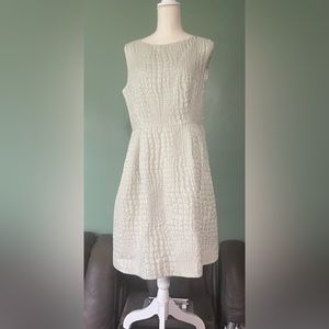 Ted Baker dress off white/pale green. Size 4